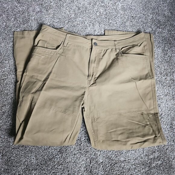 Under Armour Tan/Red Logo Kahki Mens Waist Size 40x32 Loose Fit Denim Jeans - Picture 6 of 12